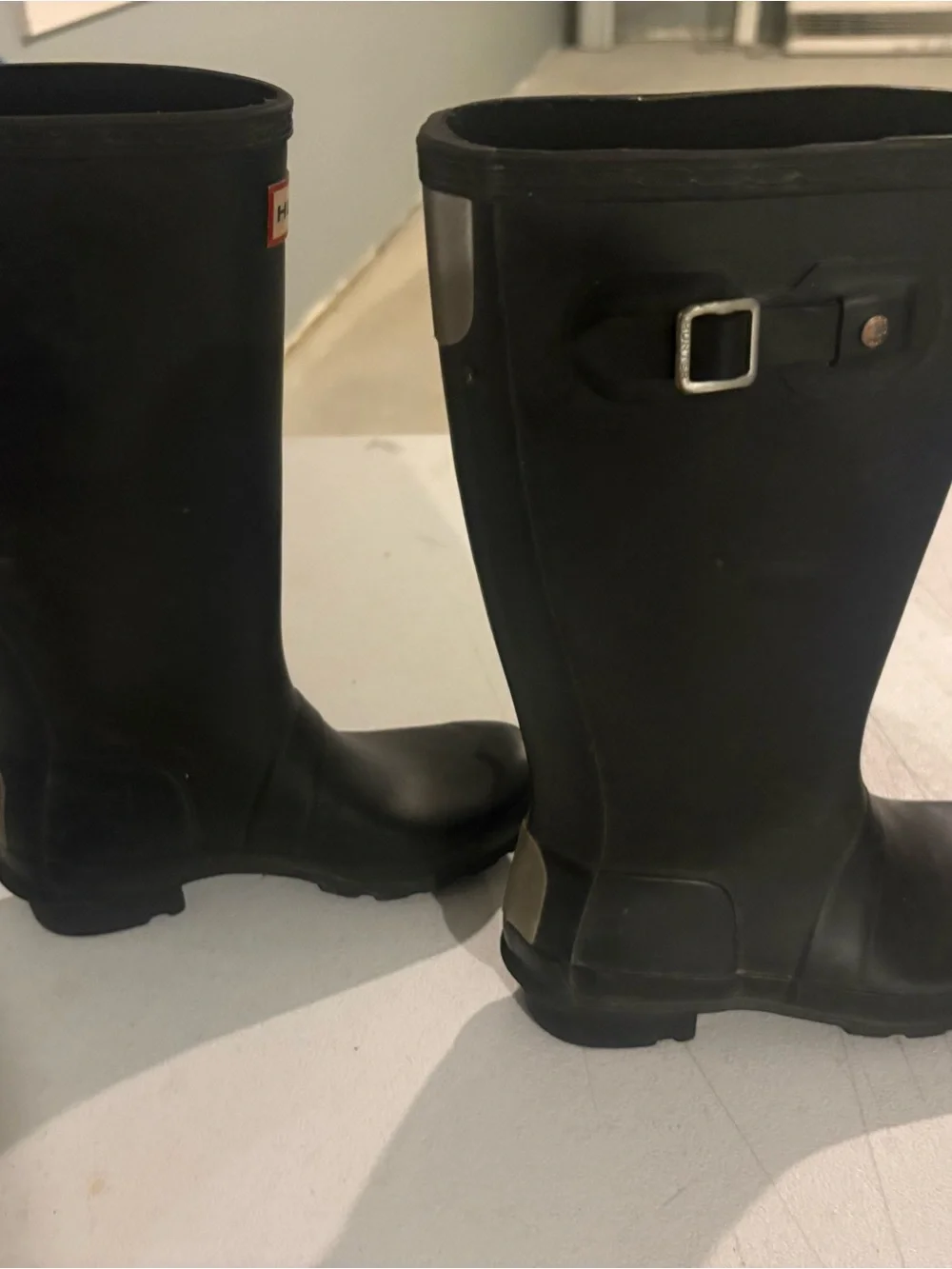 Hunter Kids Black Tall Rain Boots size 2
